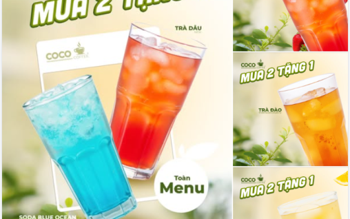 MUA 2 LY NƯỚC BẤT KỲ TẶNG 1 MÓN TRÁNG MIỆNG
