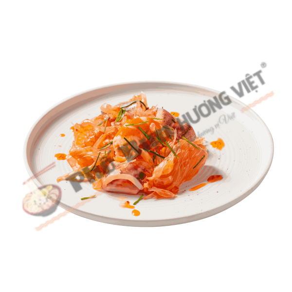 Gỏi bưởi Phố Bún hải sản vị lá é mắm tắc